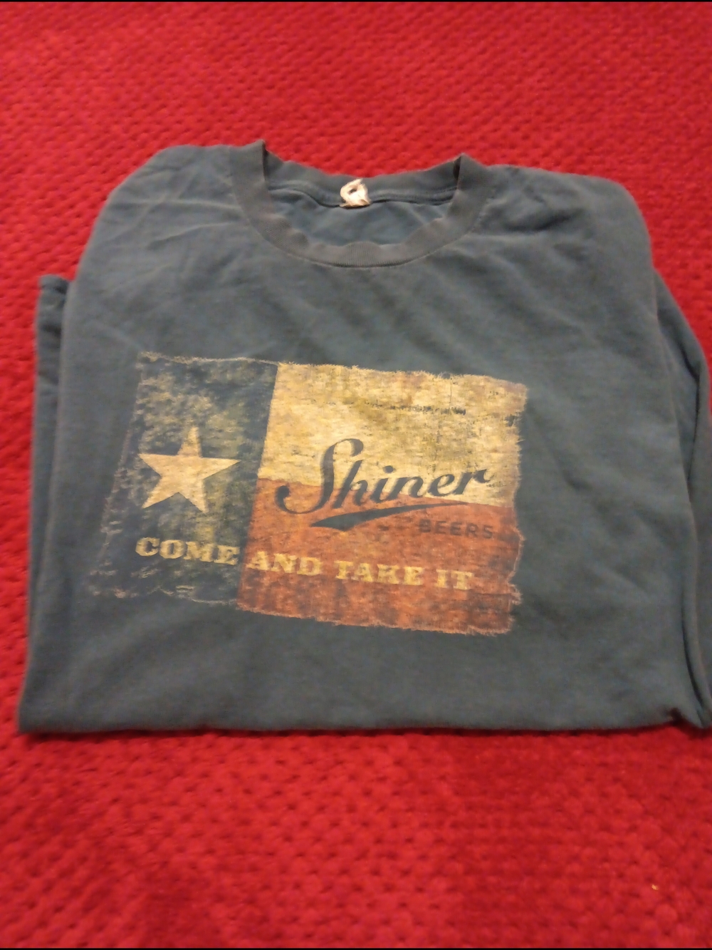 Shiner Beers Texas Flag Graphic Tee - Blue
